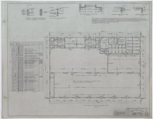 Primary view of object titled 'Five Story Store And Office Building, Coleman, Texas: Mezzanine Floor Framing Plan'.