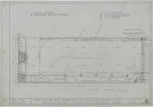 Primary view of object titled 'Two Story Business Building, Ranger, Texas: First Floor Plan'.