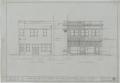 Technical Drawing: Two Story Business Building, Ranger, Texas: Rear & Front Elevation