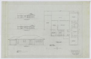 Veterans' Housing, Abilene, Texas: Floor Plan & Elevation Renderings - Scheme H-6