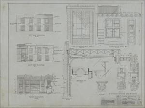Primary view of object titled 'Garage And Paint Shop, Coleman, Texas: Elevation Renderings'.