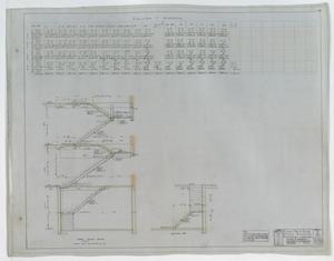 Plans For A High School Building, Winters, Texas: Stair & Column Details