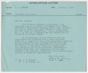 Primary view of object titled '[Letter from T. L. James to D. W. Kempner, January 7, 1948]'.