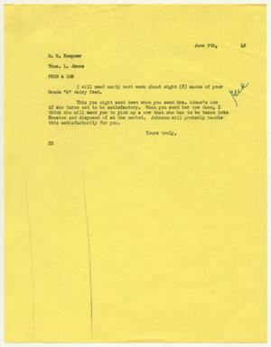 [Letter from D. W. Kempner to T. L. James, June 9, 1949]
