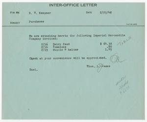 [Letter from T. L. James to D. W. Kempner, February 23, 1948]
