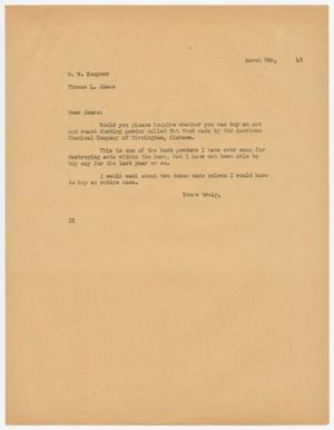 [Letter from D. W. Kempner to Thomas L. James, March 8, 1948]