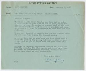 [Letter from T. L. James to D. W. Kempner, Janurary 8, 1948]