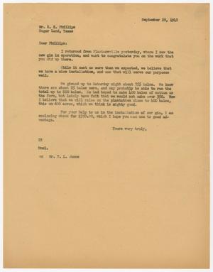 [Letter from D. W. Kempner to R. K. Phillips, September 20, 1948]