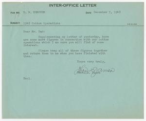 [Letter from T. L. James to D. W. Kempner, December 6, 1948]