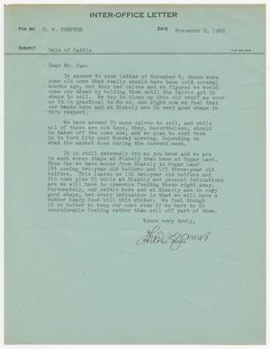 [Letter from T. L. James to D. W. Kempner, November 8, 1948]