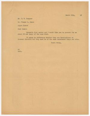[Letter from D. W. Kempner to Thomas L. James, March 20, 1948]