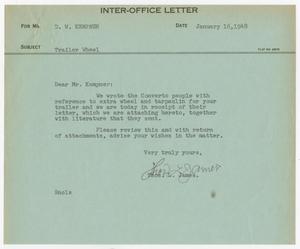 [Letter from T. L. James to D. W. Kempner, January 16, 1948]