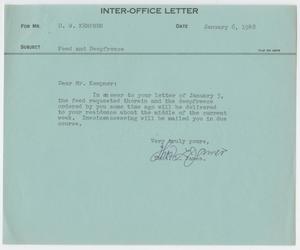 [Letter from T. L. James to D. W. Kempner, January 6, 1948]