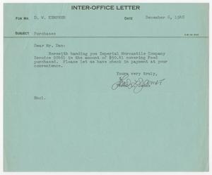 [Letter from T. L. James to D. W. Kempner, December 6, 1948]
