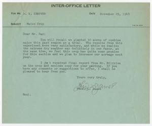 [Letter from T. L. James to D. W. Kempner, November 29, 1948]