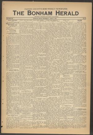 Primary view of object titled 'The Bonham Herald (Bonham, Tex.), Vol. 12, No. 68, Ed. 1 Thursday, April 6, 1939'.