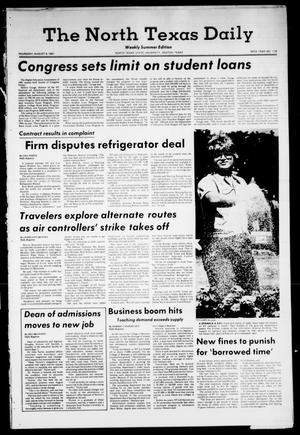 The North Texas Daily (Denton, Tex.), Vol. 64, No. 119, Ed. 1 Thursday, August 6, 1981