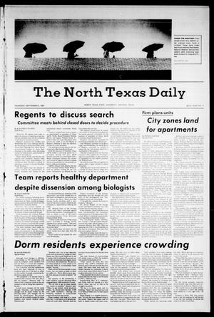 The North Texas Daily (Denton, Tex.), Vol. 65, No. 4, Ed. 1 Thursday, September 3, 1981