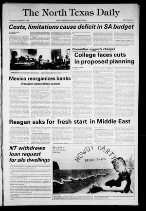 The North Texas Daily (Denton, Tex.), Vol. 66, No. 3, Ed. 1 Thursday, September 2, 1982