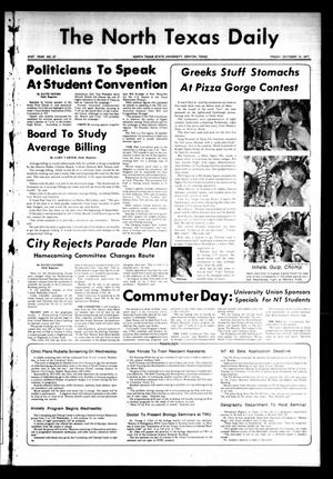 Primary view of object titled 'The North Texas Daily (Denton, Tex.), Vol. 61, No. 27, Ed. 1 Friday, October 14, 1977'.