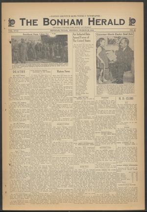 Primary view of object titled 'The Bonham Herald (Bonham, Tex.), Vol. 17, No. 65, Ed. 1 Monday, March 20, 1944'.