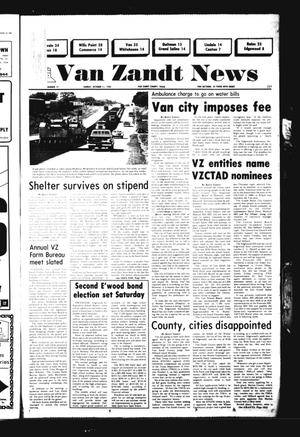Van Zandt News (Wills Point, Tex.), Vol. [4], No. 19, Ed. 1 Sunday, October 13, 1985