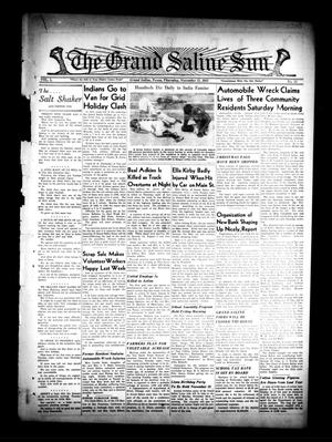 Primary view of object titled 'The Grand Saline Sun (Grand Saline, Tex.), Vol. 50, No. 51, Ed. 1 Thursday, November 11, 1943'.