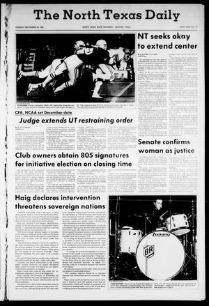 The North Texas Daily (Denton, Tex.), Vol. 65, No. 13, Ed. 1 Tuesday, September 22, 1981
