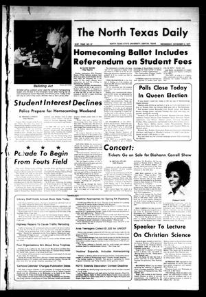 The North Texas Daily (Denton, Tex.), Vol. 61, No. 37, Ed. 1 Wednesday, November 2, 1977