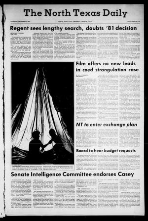 The North Texas Daily (Denton, Tex.), Vol. 65, No. 53, Ed. 1 Thursday, December 3, 1981