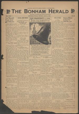 Primary view of object titled 'The Bonham Herald (Bonham, Tex.), Vol. 17, No. 95, Ed. 1 Monday, July 3, 1944'.