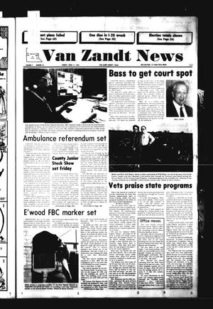 Van Zandt News (Wills Point, Tex.), Vol. 3, No. 45, Ed. 1 Sunday, April 14, 1985