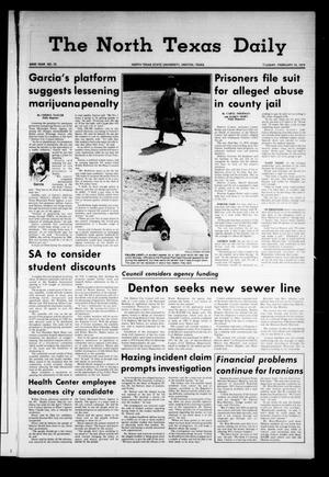 Primary view of object titled 'The North Texas Daily (Denton, Tex.), Vol. 62, No. 73, Ed. 1 Tuesday, February 20, 1979'.