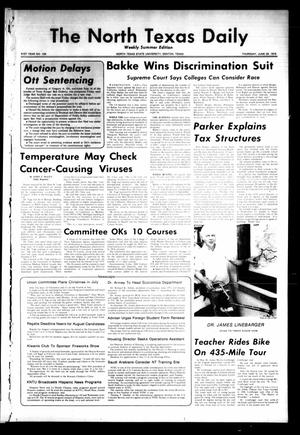 Primary view of object titled 'The North Texas Daily (Denton, Tex.), Vol. 61, No. 109, Ed. 1 Thursday, June 29, 1978'.