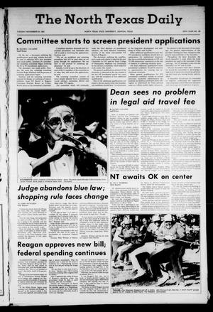 The North Texas Daily (Denton, Tex.), Vol. 65, No. 49, Ed. 1 Tuesday, November 24, 1981
