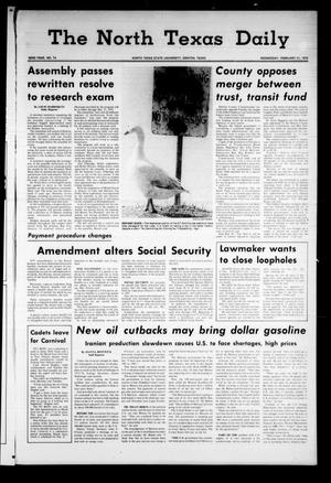 The North Texas Daily (Denton, Tex.), Vol. 62, No. 74, Ed. 1 Wednesday, February 21, 1979