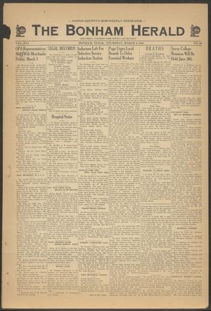 The Bonham Herald (Bonham, Tex.), Vol. 16, No. 60, Ed. 1 Thursday, March 4, 1943
