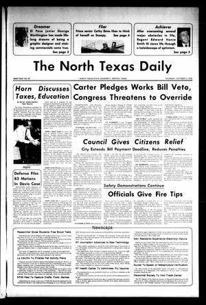 Primary view of object titled 'The North Texas Daily (Denton, Tex.), Vol. 62, No. 20, Ed. 1 Thursday, October 5, 1978'.