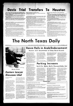 The North Texas Daily (Denton, Tex.), Vol. 62, No. 13, Ed. 1 Friday, September 22, 1978