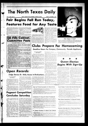 The North Texas Daily (Denton, Tex.), Vol. 61, No. 23, Ed. 1 Friday, October 7, 1977