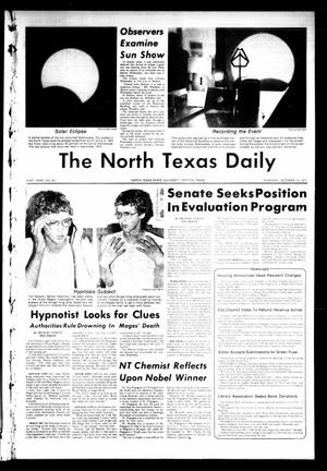 Primary view of object titled 'The North Texas Daily (Denton, Tex.), Vol. 61, No. 26, Ed. 1 Thursday, October 13, 1977'.