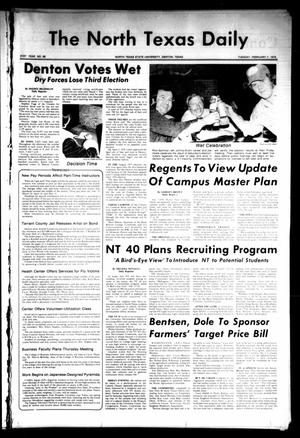 Primary view of object titled 'The North Texas Daily (Denton, Tex.), Vol. 61, No. 66, Ed. 1 Tuesday, February 7, 1978'.