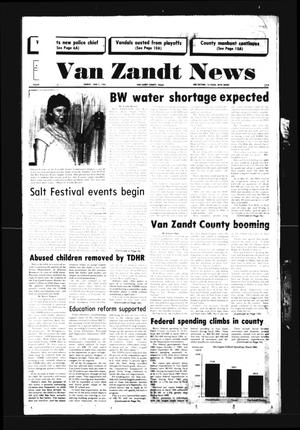 Primary view of object titled 'Van Zandt News (Wills Point, Tex.), Vol. [3], No. 52, Ed. 1 Sunday, June 2, 1985'.