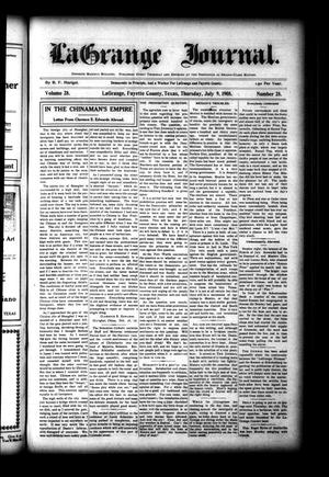 La Grange Journal. (La Grange, Tex.), Vol. 28, No. 28, Ed. 1 Thursday, July 9, 1908