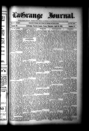 La Grange Journal. (La Grange, Tex.), Vol. 28, No. 17, Ed. 1 Thursday, April 25, 1907