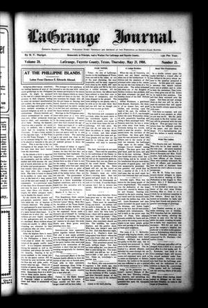 La Grange Journal. (La Grange, Tex.), Vol. 28, No. 21, Ed. 1 Thursday, May 21, 1908