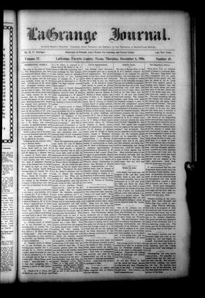 La Grange Journal. (La Grange, Tex.), Vol. 27, No. 49, Ed. 1 Thursday, December 6, 1906