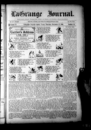 La Grange Journal. (La Grange, Tex.), Vol. 27, No. 52, Ed. 1 Thursday, December 27, 1906