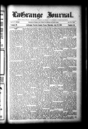 La Grange Journal. (La Grange, Tex.), Vol. 30, No. 30, Ed. 1 Thursday, July 29, 1909