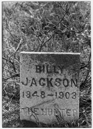 [Headstone of Billy Jackson - Anderson County, Texas]